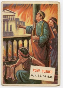 1954 Topps, Scoop, #89 Rome Burned, Emperor Nero