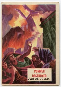 1954 Topps Scoop #91 Pompeii Destroyed