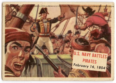 1954 Topps Scoop #92 US Navy Battles Pirates