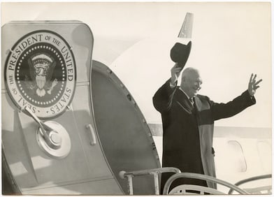 Vintage  Historical Original Photograph President Eisenhower
