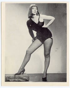 Vintage 20th Cent. Litho with Pin Up Female Model