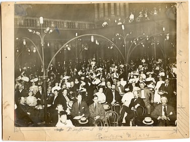 Original Photo on Card  New York Madison Square Garden Restaurant