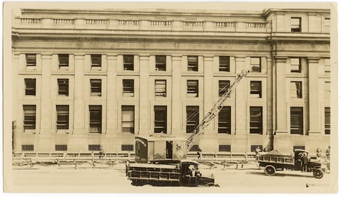 Original PhotoConstruction Public Building (to identify) in USA