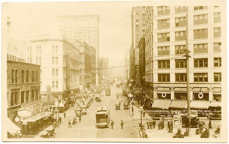 Original Vintage Real Photo Postcard Seattle 2nd Ave.