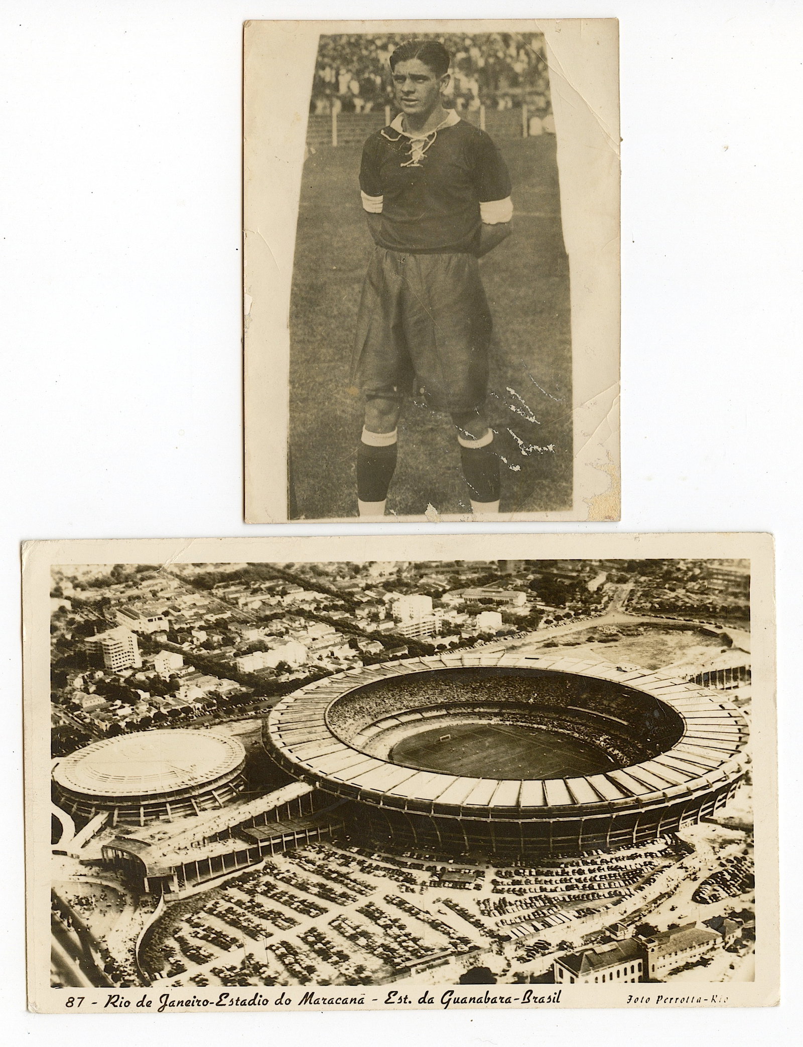 Original Photo Set 2 Old Ephemera South America Soccer Brazil: Provenance from a PBC Collector. We have included quality scans to show it's actual condition. The dimensions are Approx. 3.75" x 2.75". This lot is located in Boca Raton, Fl and its shipment will be 