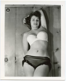 Vintage Scarce Original Pin Up Female Photo 1950s