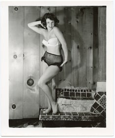 Vintage Scarce Original Pin Up Female Photo 1950s