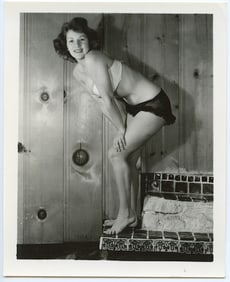 Vintage Scarce Original Pin Up Female Photo 1950s