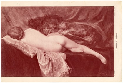 Vintage Quality French Artistic Female Nude Study Photogravure