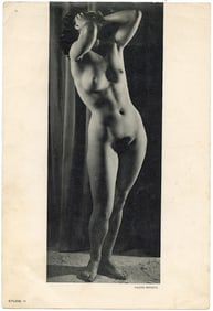 Vintage Quality French Artistic Female Nude Study Photogravure