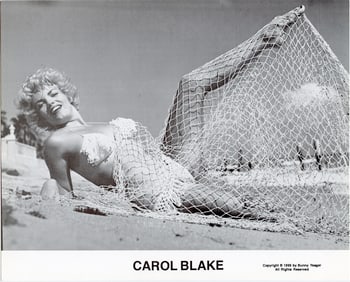 Vintage Original BUNNY YEAGER Pin-Up Litho Archives CAROL BLAKE