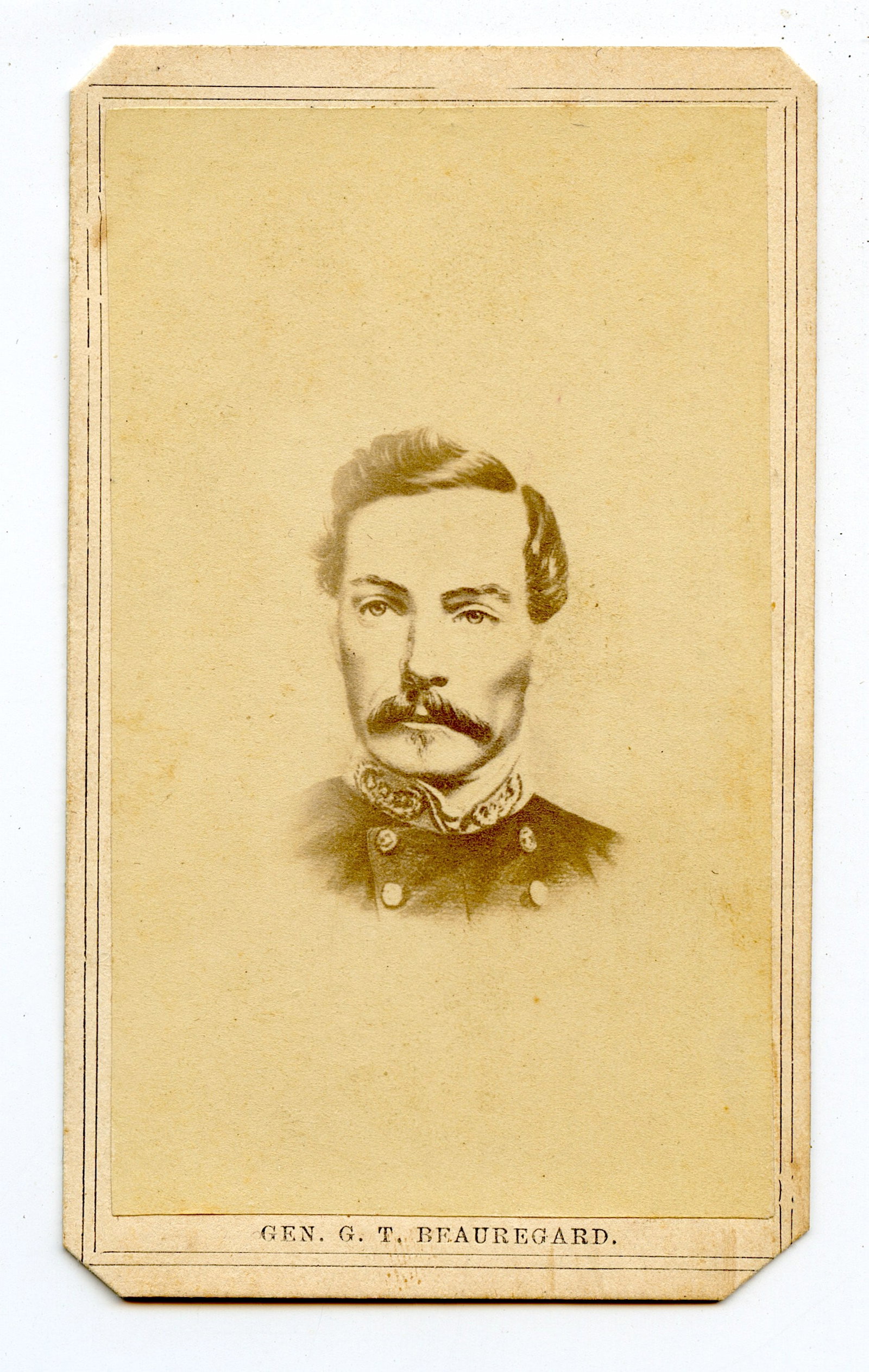 CDV of Louisiana Confederate Gen. Beauregard: The provenance of this lot is from a quality collector in Longview, Texas. Please see all the included images to read all related information. We have included quality scans to show it's actual condit
