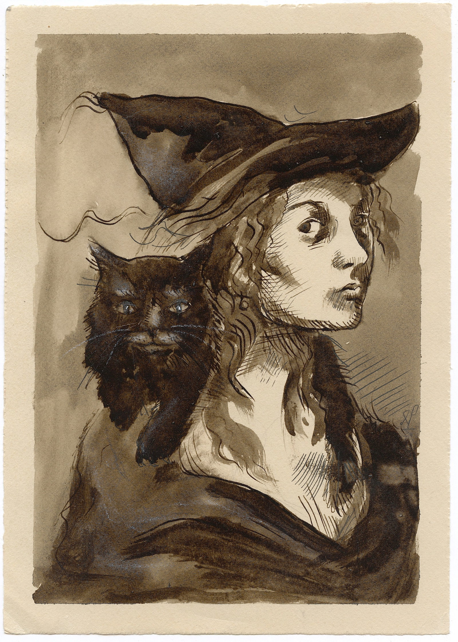 Original Art Halloween Painting NICOLAUS PINXIT Listed: Nicolaux is a prominent Colombian artist following and amphasizing drama and depth, the Renaissance techniques of tenebrism chiaroscuro artists like the Italian Caravaggio (1571 - 1610) and later the 