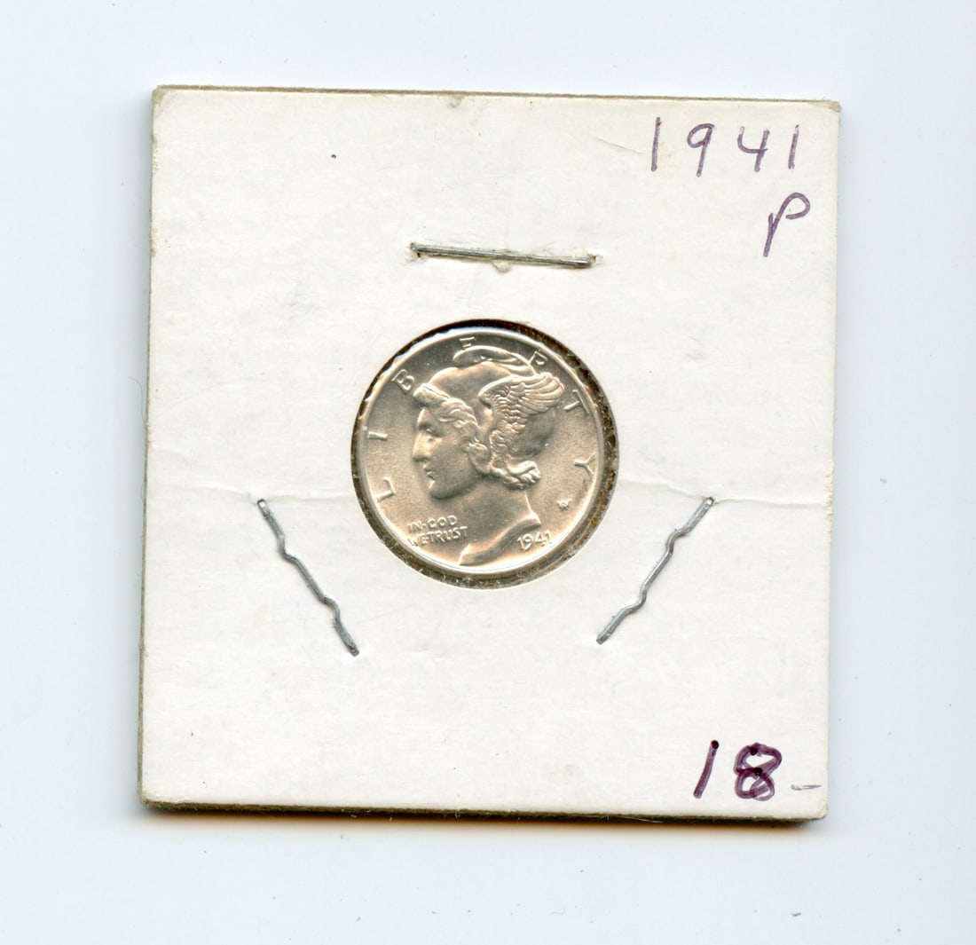 Collectors US Coin Mercury Dime 1941 P (1 of 2)