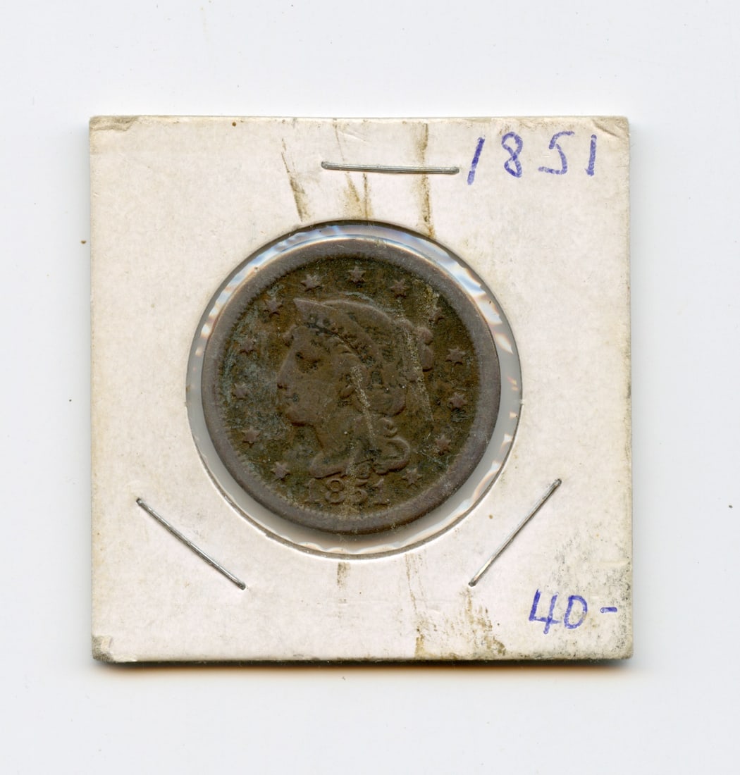 Collectors US Coin Liberty 1 Cent 1851 (1 of 2)