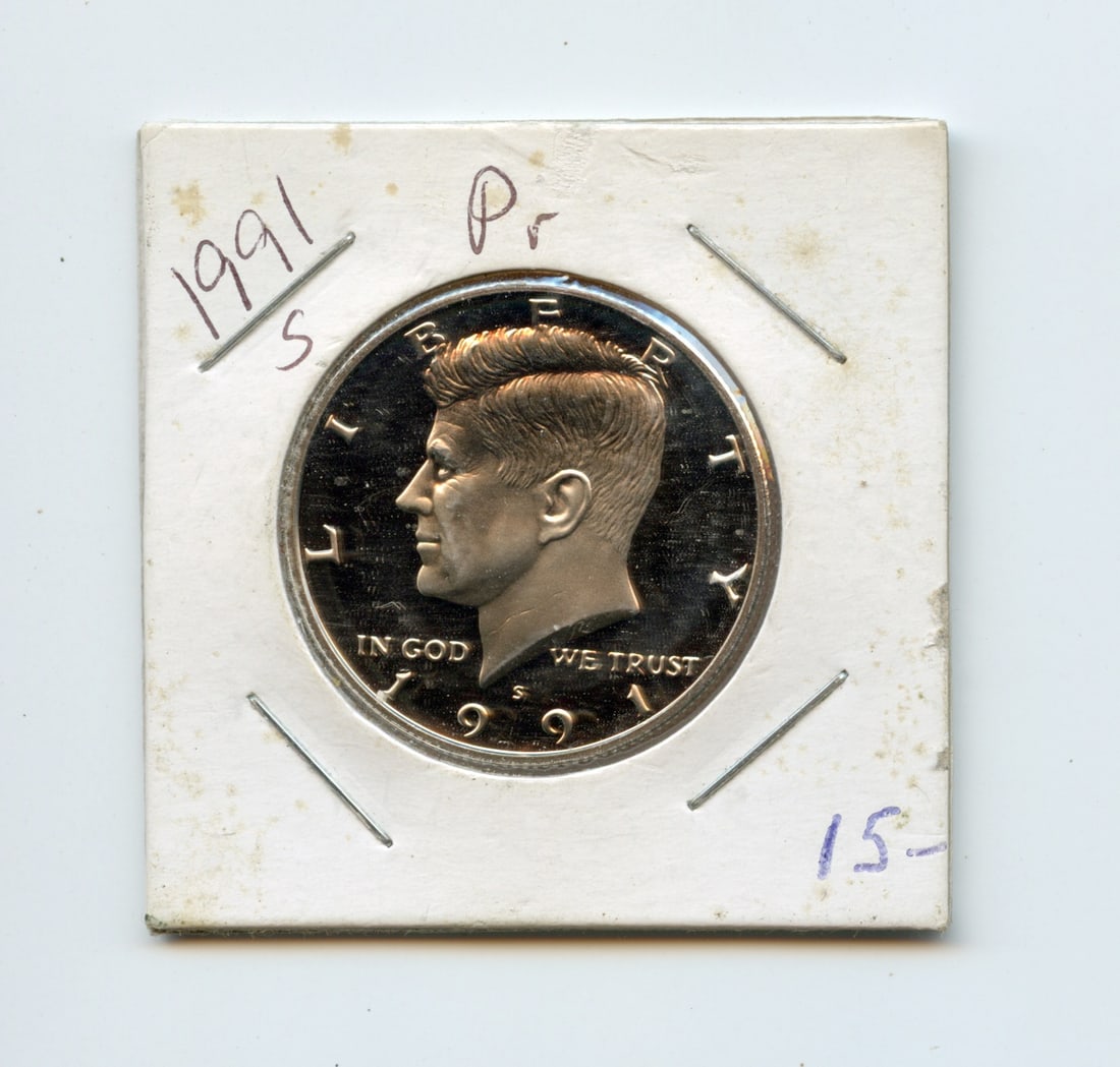 Collectors US Coin Kennedy Half Dollar 1991 S Proof (1 of 2)