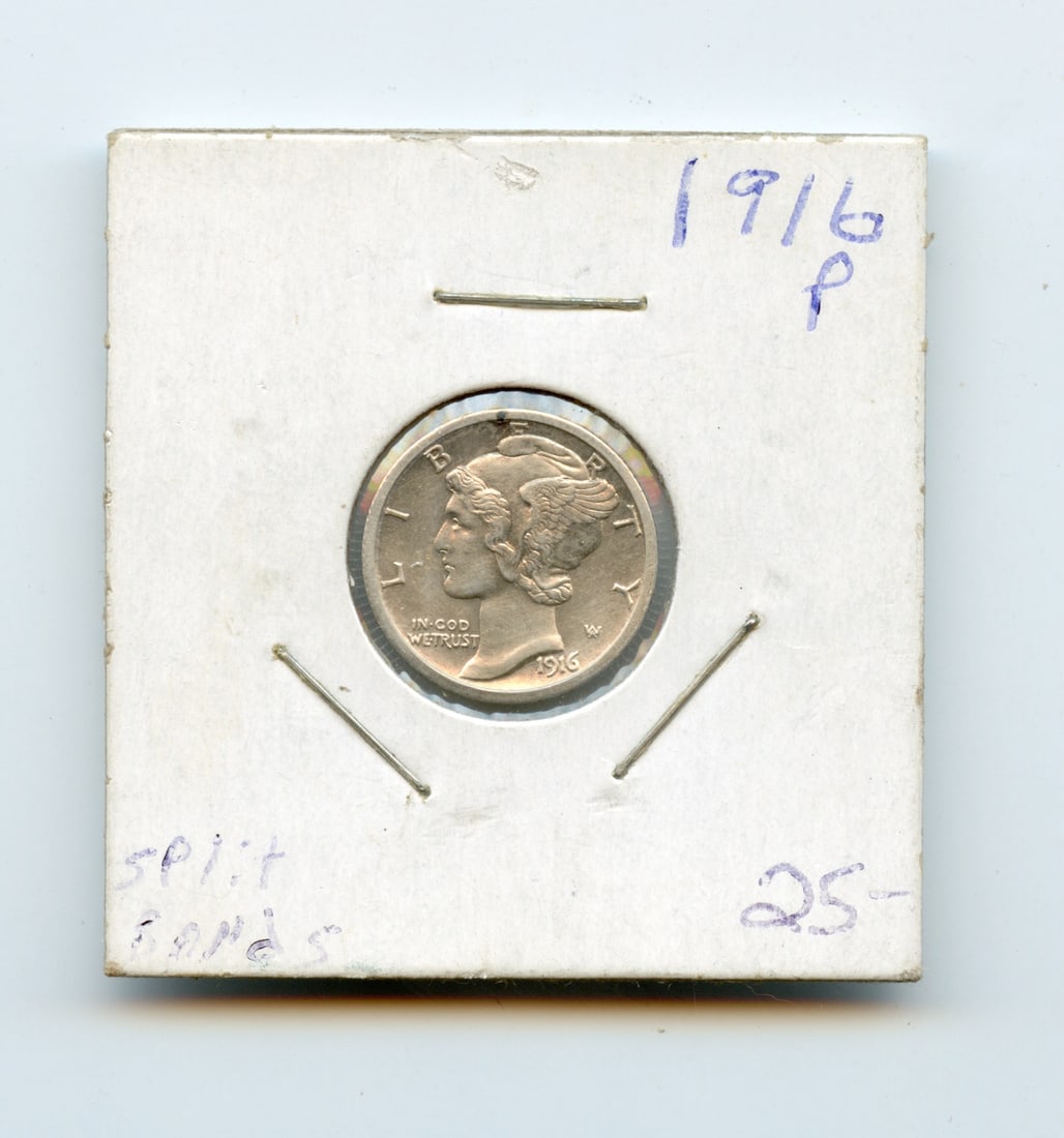 Collectors US Coin Mercury Dime 1916 P (1 of 2)