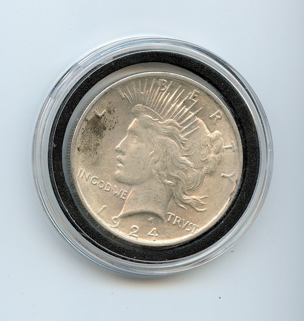 Collectors US Coin Silver Peace Dollar 1924 (1 of 2)