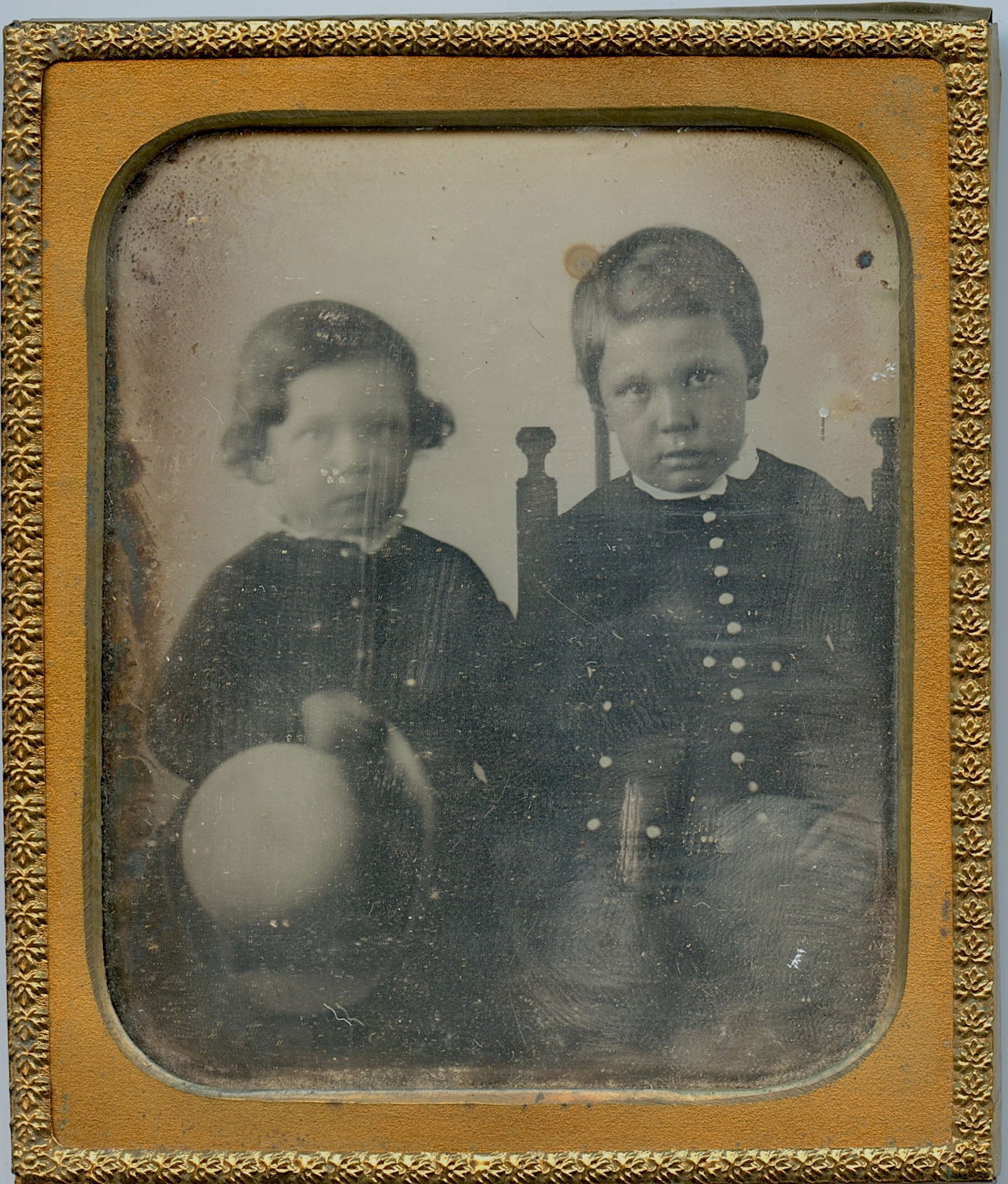 Antique Original Civil War Era Daguerreotype Children (1 of 2)