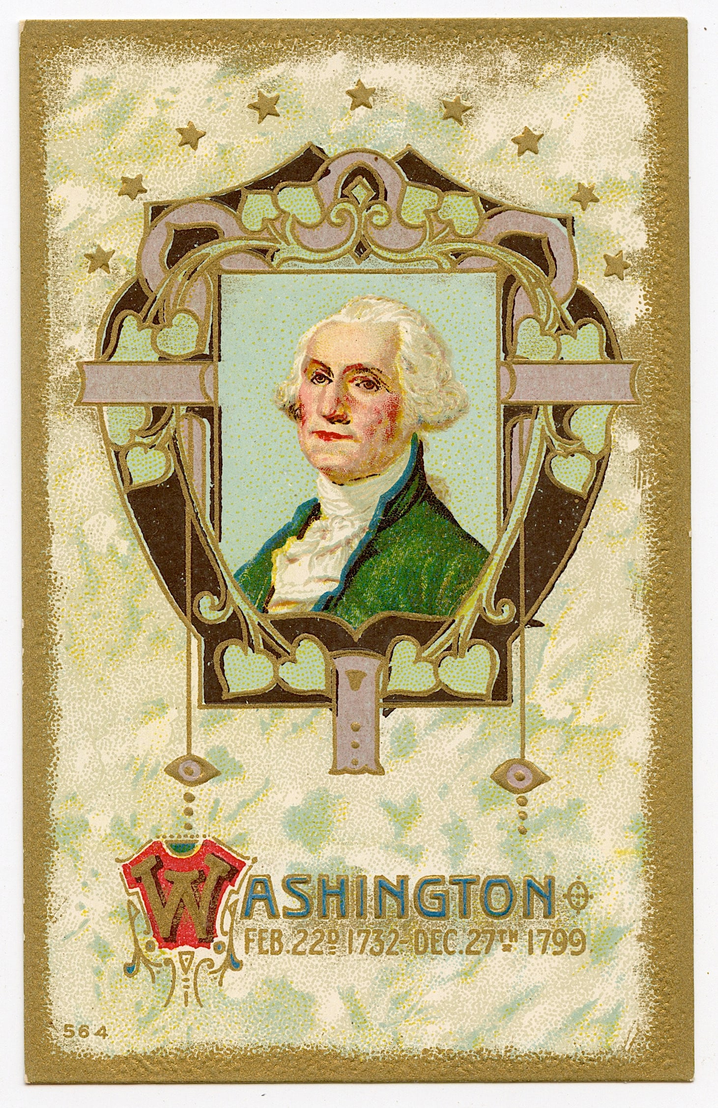 Antique Vintage Rare Postcard George Washington (1 of 2)