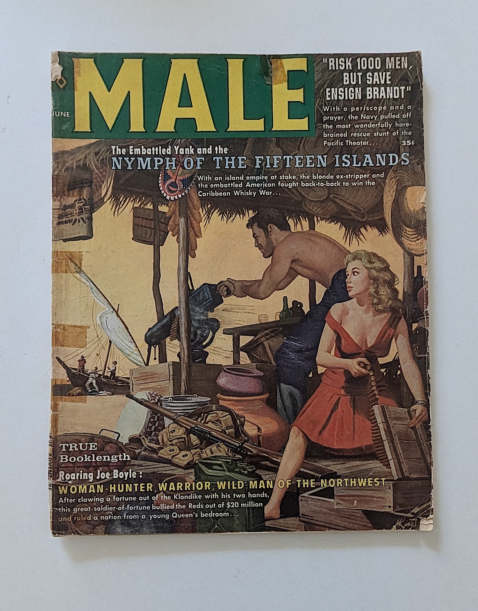 Vintage Magazine MALE June 1960: This lot is coming from Bunny Yeager's estate/archives. Linnea Eleanor "Bunny" Yeager (March 13, 1929 - May 24, 2014) was an American photographer and pin-up model. She met Bettie Page in 1954, and to