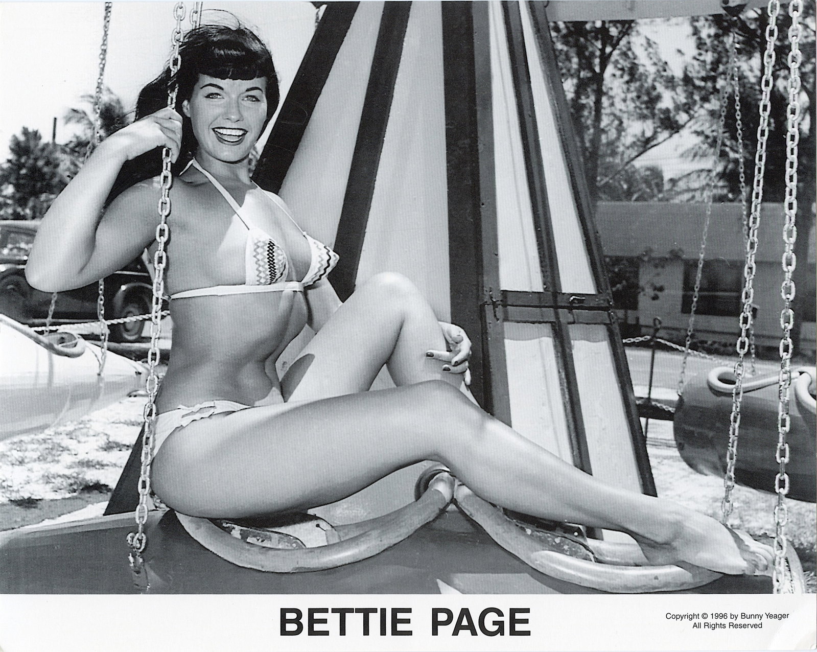BUNNY YEAGER Original Pin Up Lithograph BETTIE PAGE: This lot is coming from Bunny Yeager's estate/archives. Linnea Eleanor "Bunny" Yeager (March 13, 1929 - May 24, 2014) was an American photographer and pin-up model. She met Bettie Page in 1954, and to