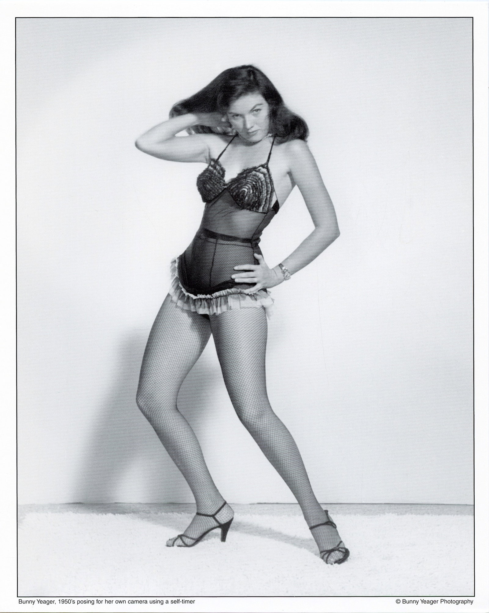 BUNNY YEAGER Original Pin Up Lithograph SELF PORTRAIT: This lot is coming from Bunny Yeager's estate/archives. Linnea Eleanor "Bunny" Yeager (March 13, 1929 - May 24, 2014) was an American photographer and pin-up model. She met Bettie Page in 1954, and to