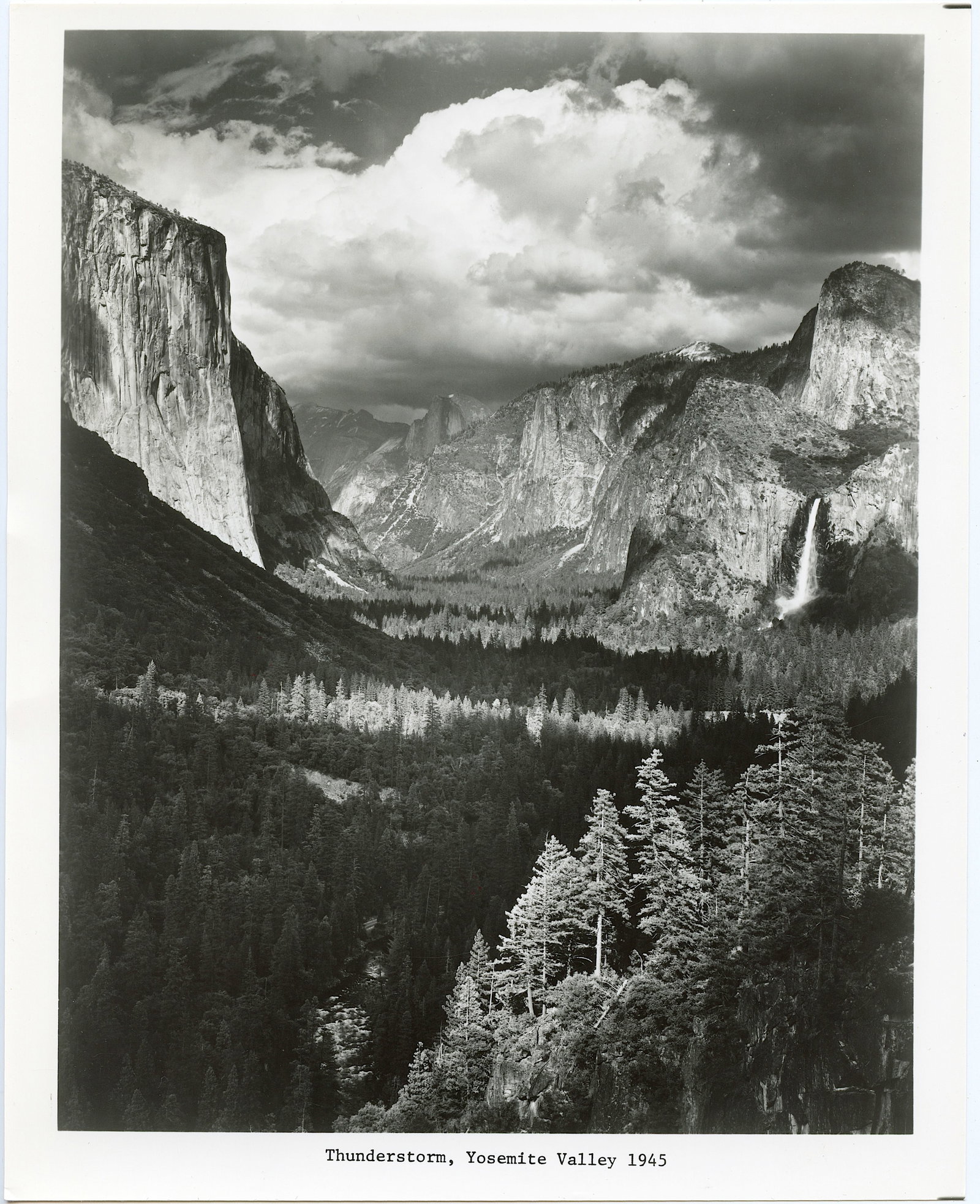 Vintage Type II Gelatine Photo ANSEL ADAMS - Yosemite Valley: The provenance of this lot is from the estate of "Speakeasy Antiques" in New York. The dimensions are Approx. 8" x 10". . We have included quality scans to show it's actual condition. This lot is loca