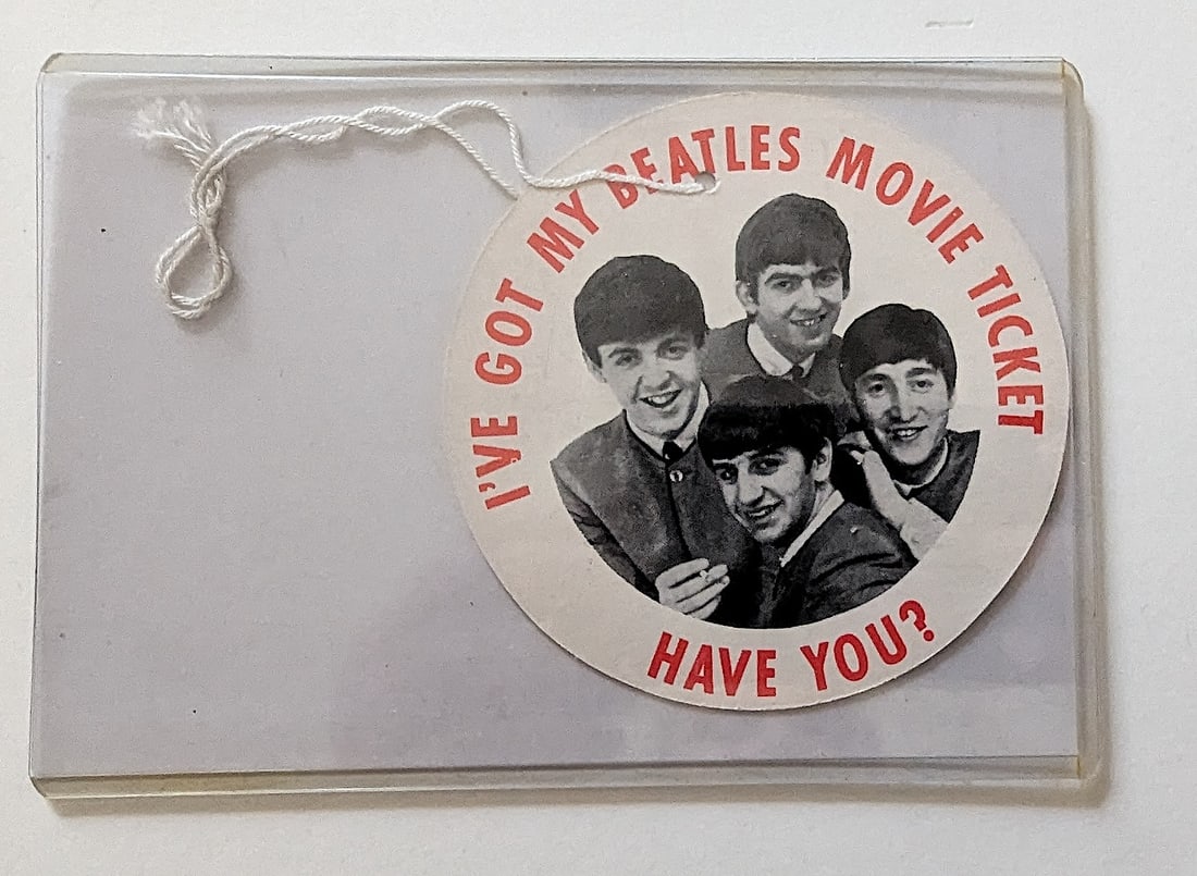 Original 1964 BEATLES Movie Promo Hang Tag Hard Day's Night (1 of 2)
