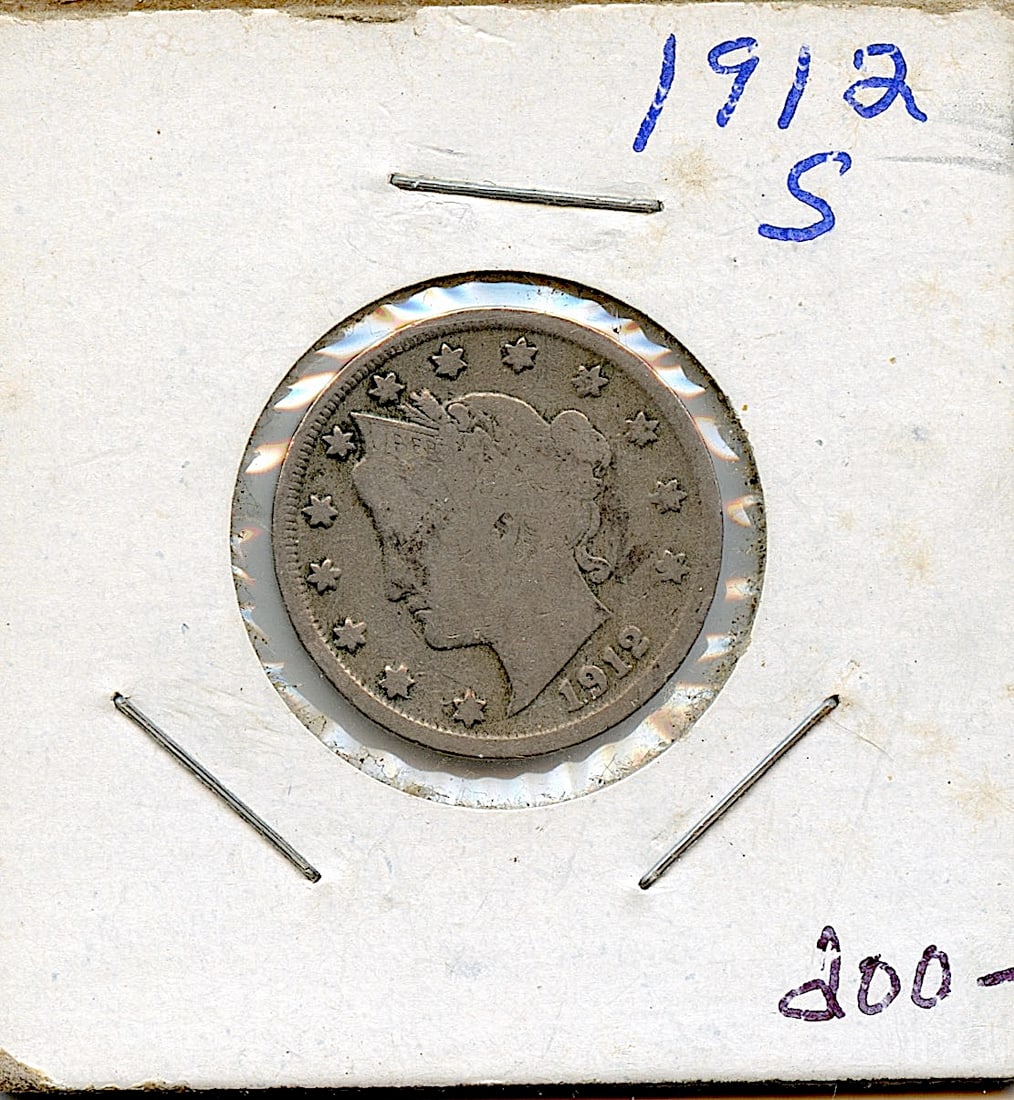 Currency Collectors Liberty Head V  1912 S (1 of 2)
