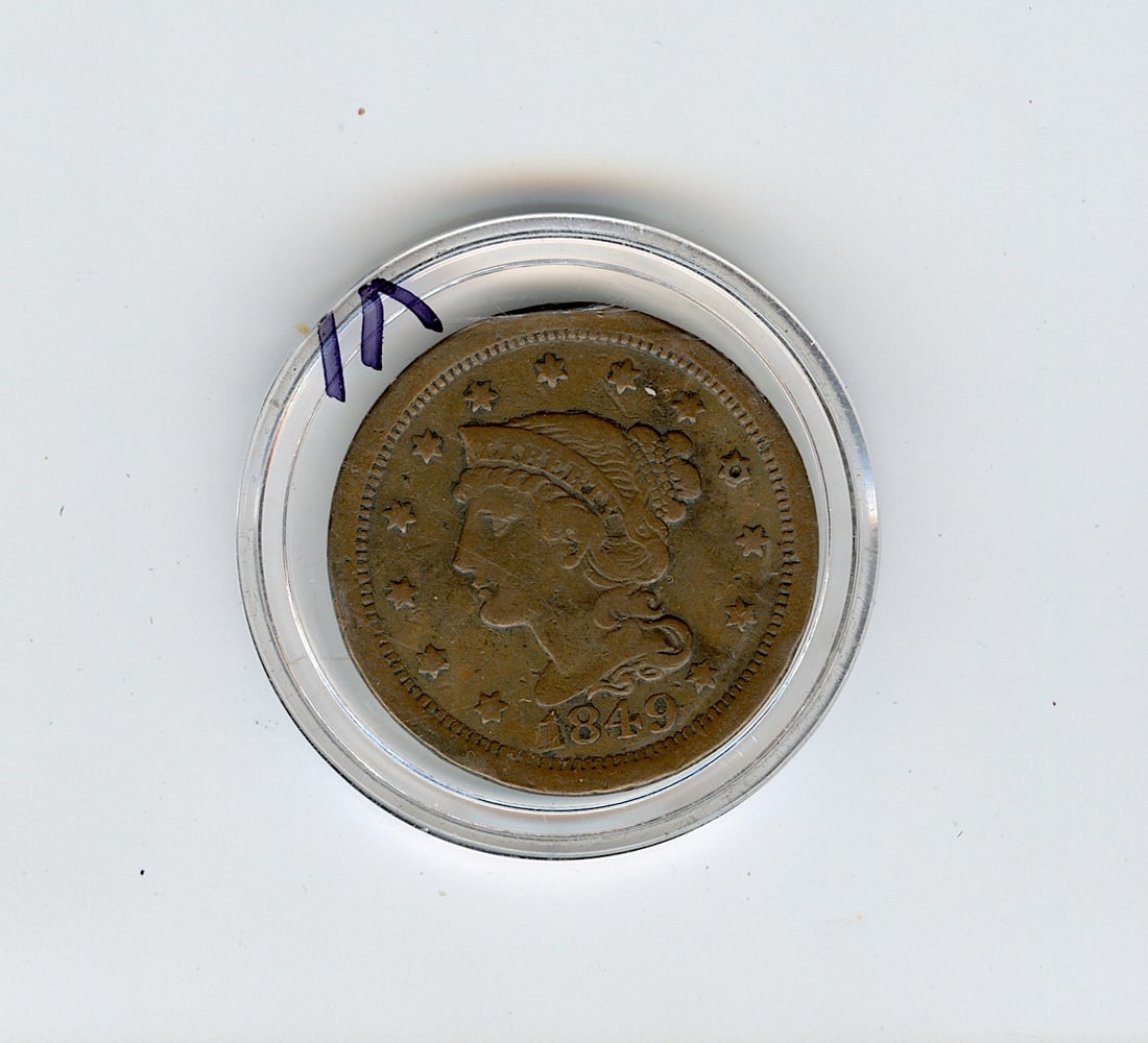 Currency Collectors 1849 Large Cent (1 of 2)