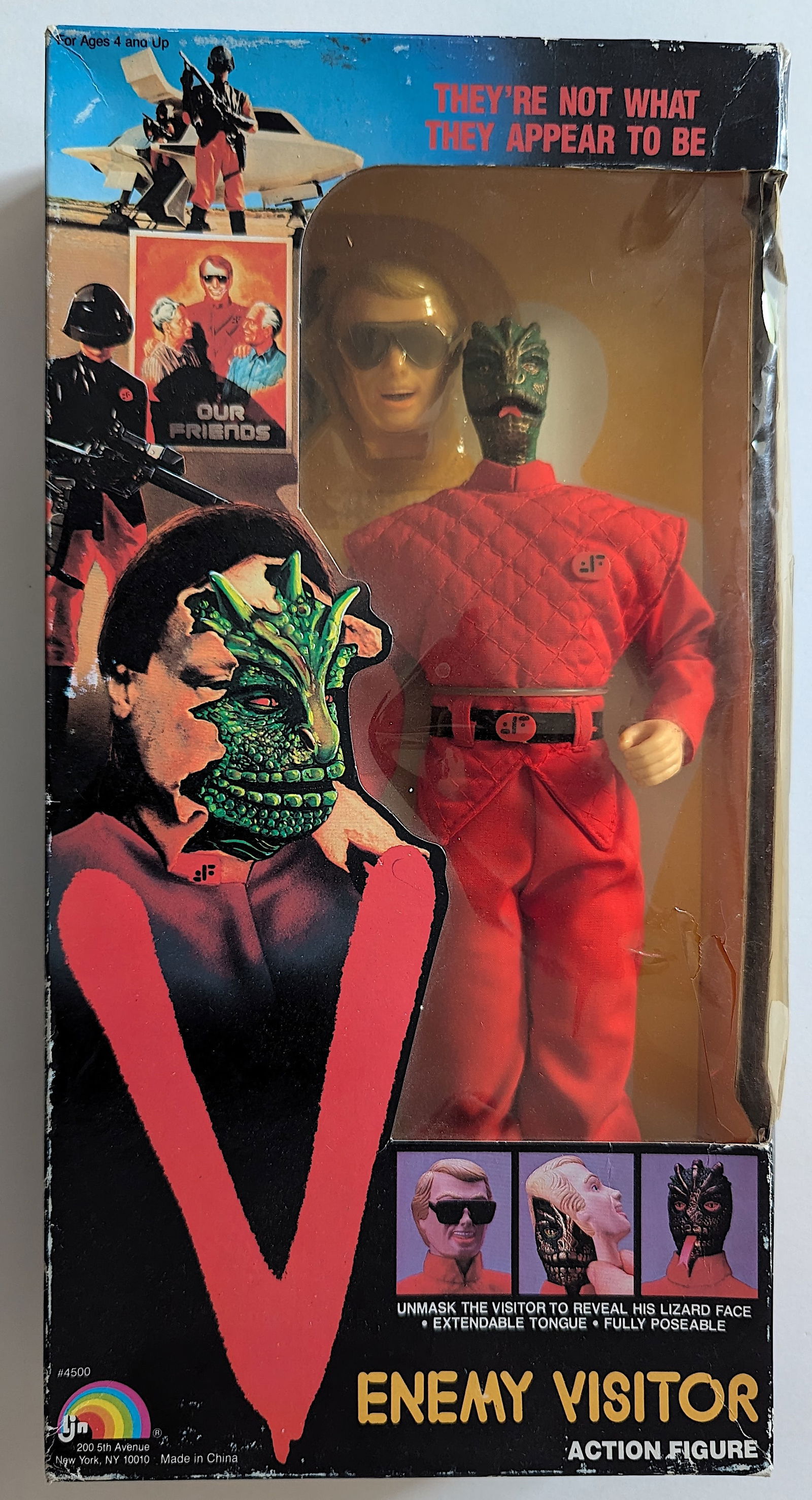 V Visitor Enemy Action Figure  WB Warner Bros toy 1984 w Box (1 of 5)