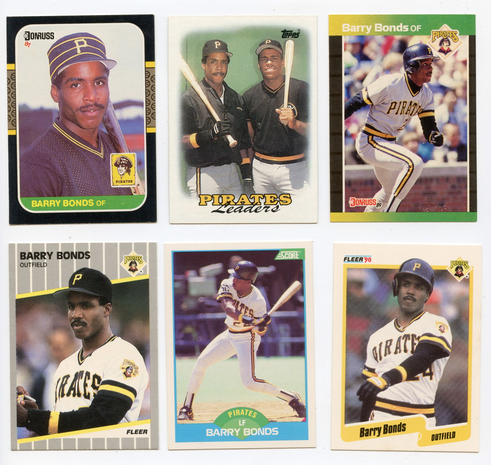 Set with 6 Original BARRY BONDS Baseball Cards: Provenance from a deceased collector in South Florida. We have included quality images to show it's actual condition. This lot is located in Boca Raton, Fl and its shipment will be made directly by Ar