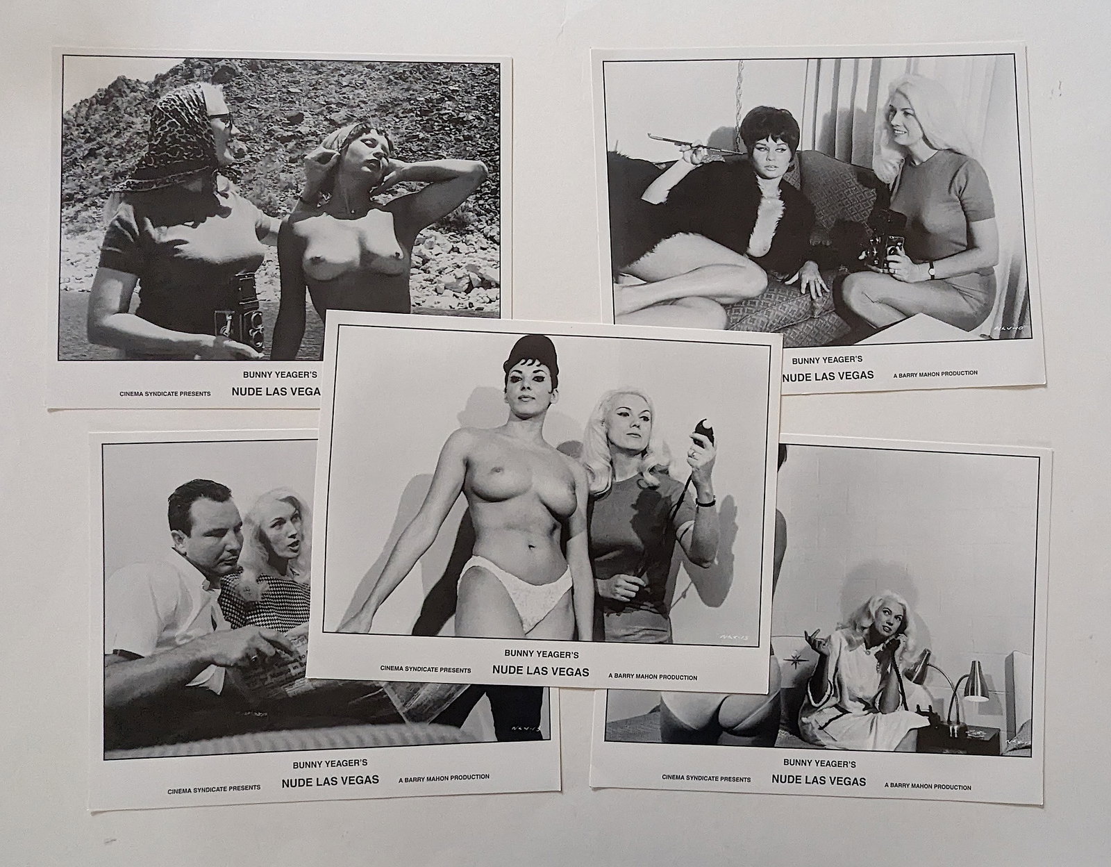 Original Bunny Yeager Set 5 Lithos NUDE LAS VEGAS: This lot is coming from Bunny Yeager's estate/archives. Linnea Eleanor "Bunny" Yeager (March 13, 1929 - May 24, 2014) was an American photographer and pin-up model. She met Bettie Page in 1954, and to