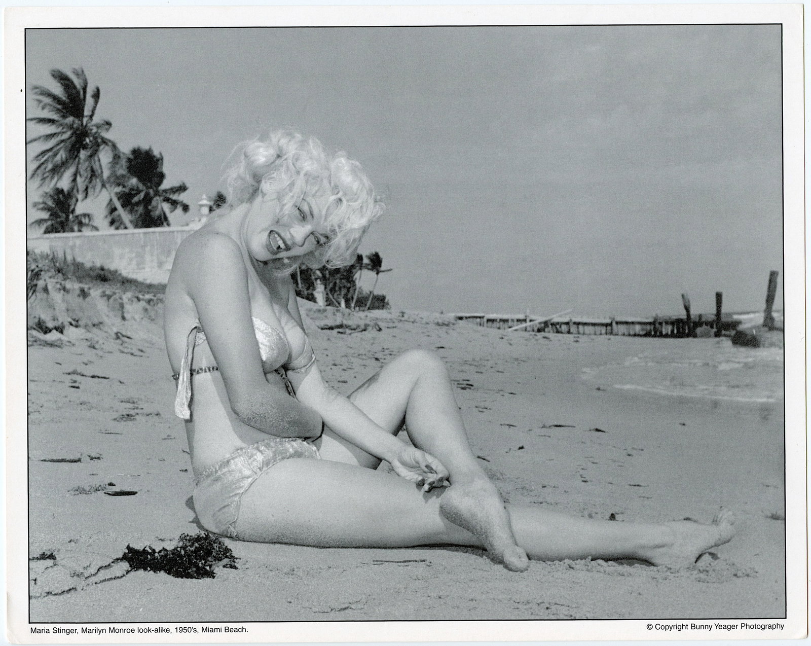 Original BUNNY YEAGER Pin-Up Litho MARIA STINGER: This lot is coming from Bunny Yeager's estate/archives. Linnea Eleanor "Bunny" Yeager (March 13, 1929 - May 24, 2014) was an American photographer and pin-up model. She met Bettie Page in 1954, and to