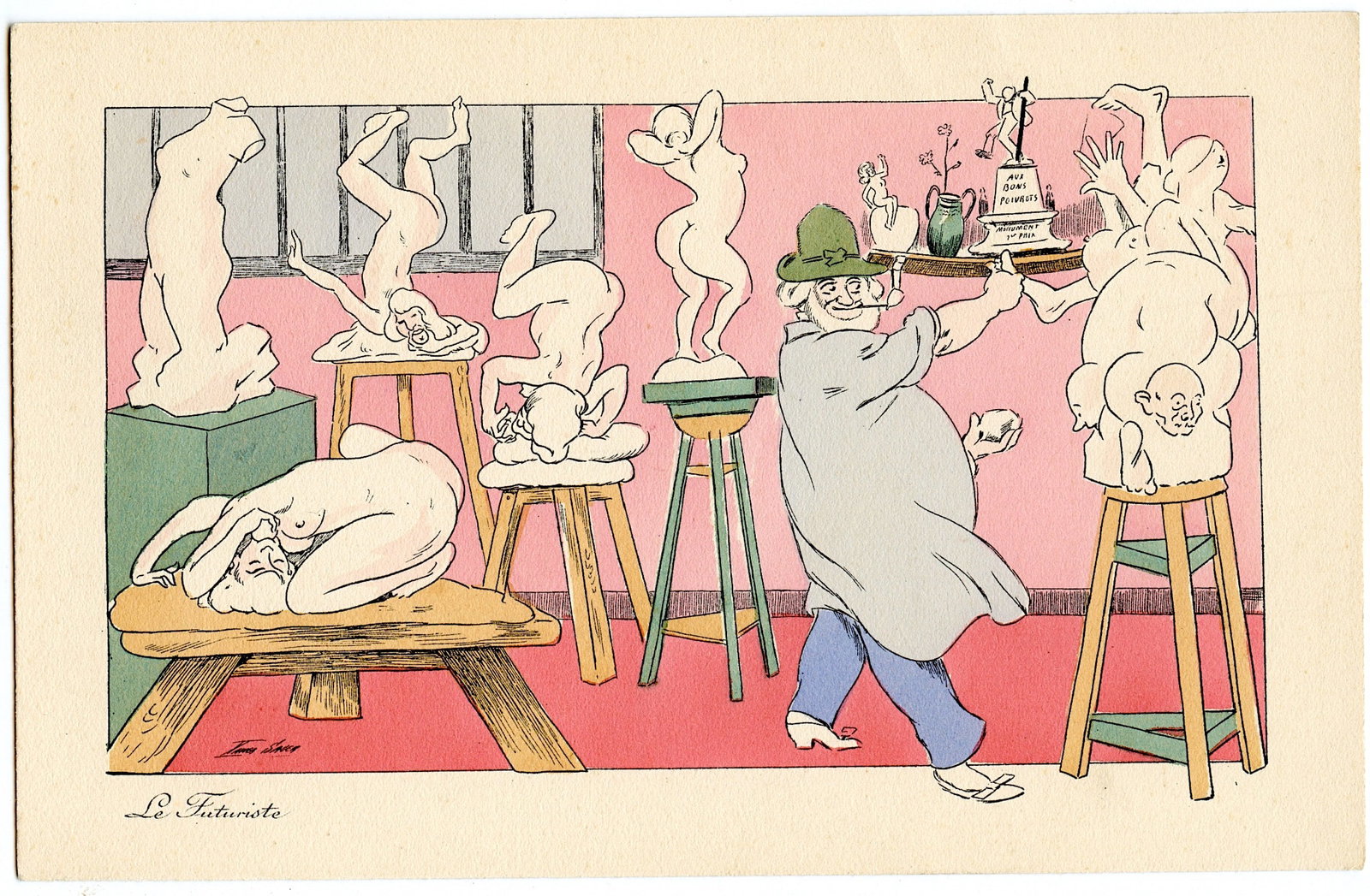 Antique Scarce Original Postcard XAVIER SAGER Artist: The dimensions of an antique postcard are Approx. 5.5"x 3.5" (small variances can occur). This lot is located in Boca Raton, Fl and its shipment will be made directly by Artelisted. Shipping insurance