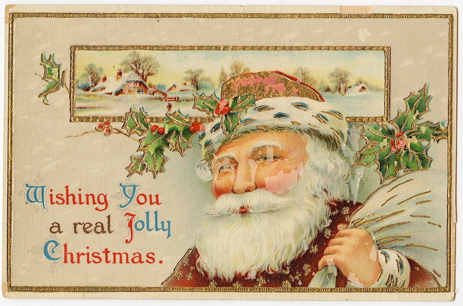 Vintage Ephemera Original Postcard Collectors Christmas Noel: Provenance from a deceased collector in South Florida. We have included quality images to show it's actual condition. The dimensions are Approx. 3.5" x 5.5". This lot is located in Boca Raton, Fl and 