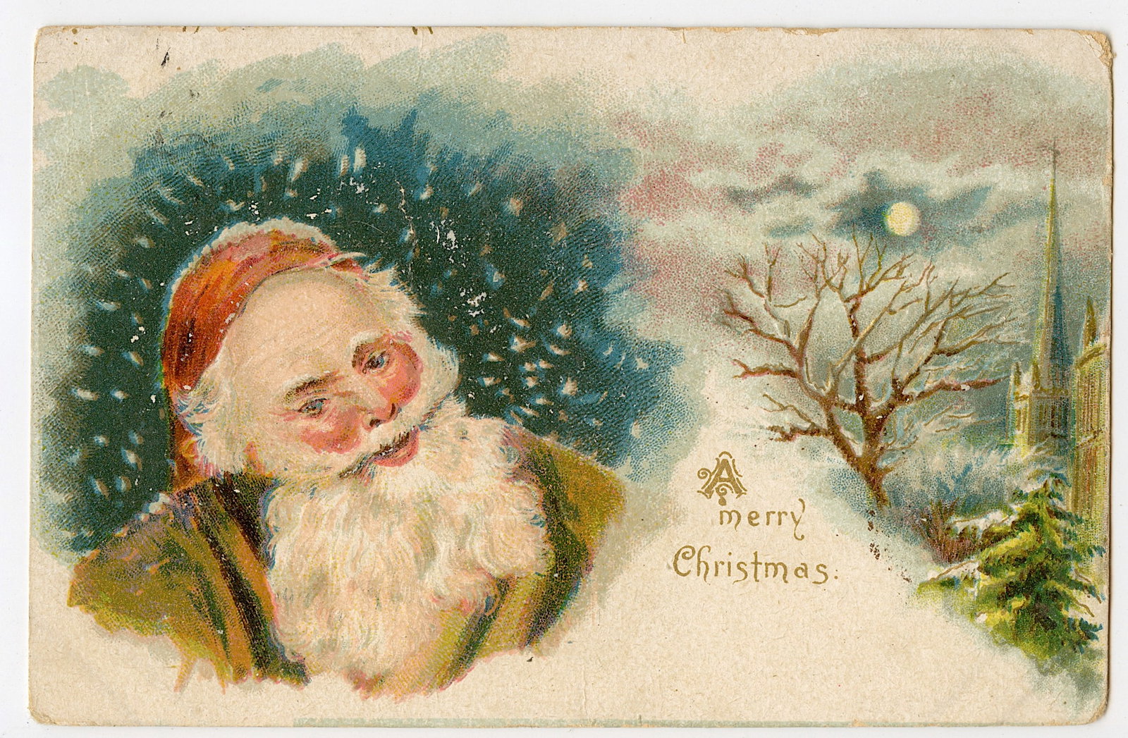Vintage Ephemera Original Postcard Collectors Christmas Noel: Provenance from a deceased collector in South Florida. We have included quality images to show it's actual condition. The dimensions are Approx. 3.5" x 5.5". This lot is located in Boca Raton, Fl and 