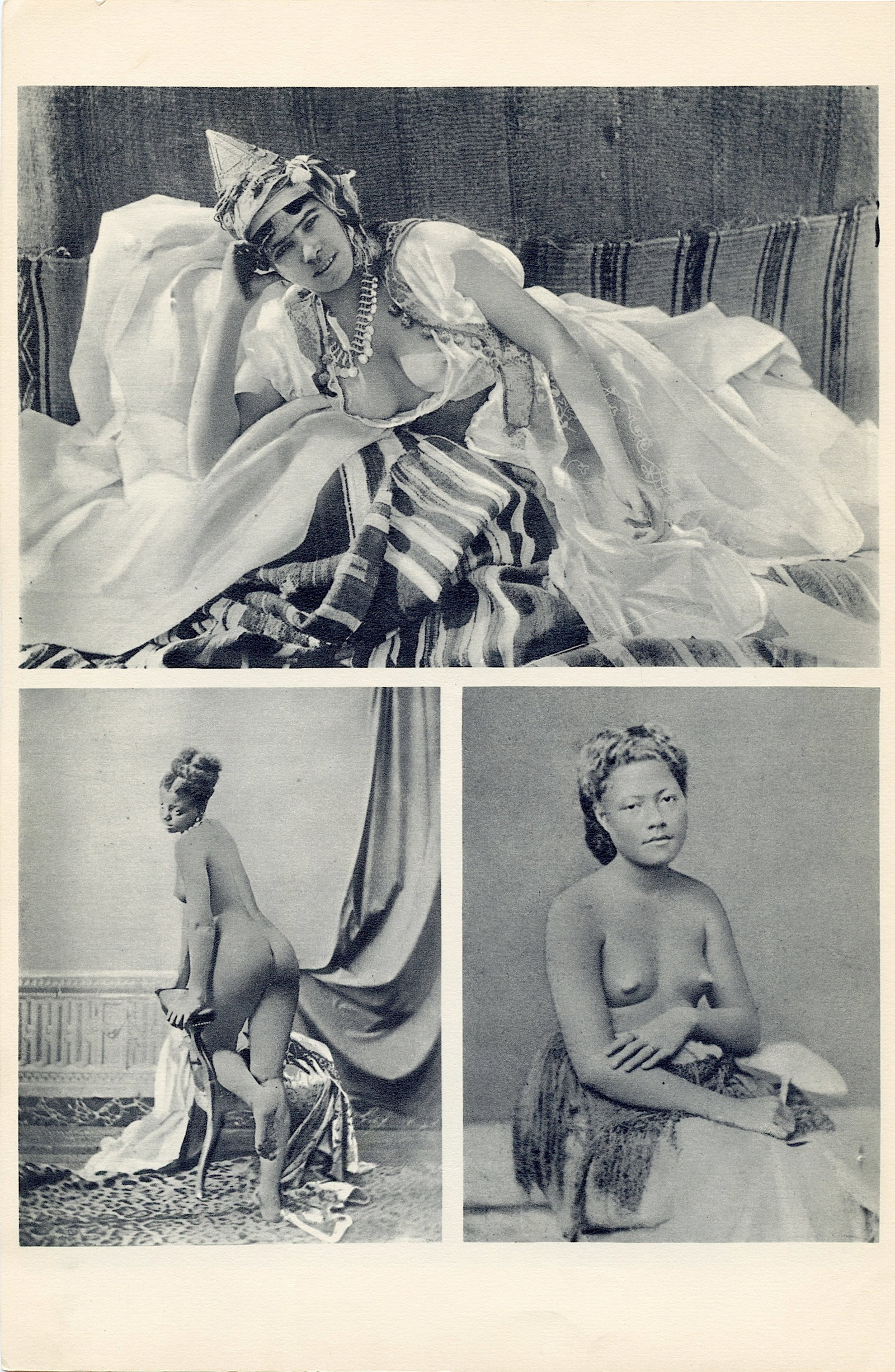 Antique 1930 Double Sided French Heliogravure Artistic Nude: The provenance of this lot is from the state of a collector in Paris, France. The paper dimensions are Approx. 10.60" x 7". We have included quality scans to show it's actual condition. We have includ