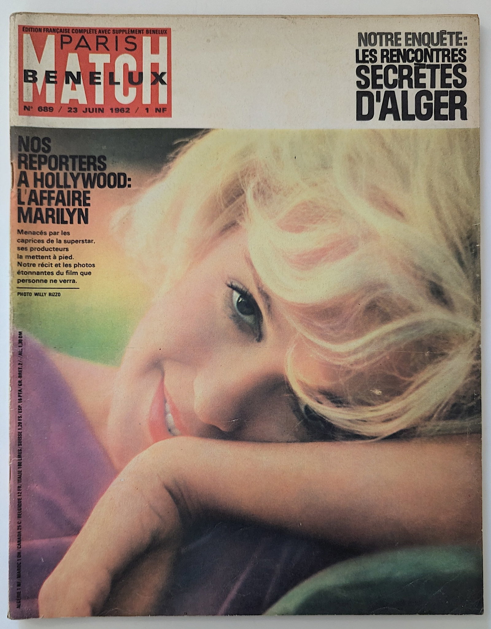 Vintage Used Magazine Paris MATCH Marilyn MONROE 1962: This lot is coming from the estate of a collector in RI. This lot is located in Boca Raton, Fl and its shipment will be made directly by Artelisted. Shipping insurance is the responsibility of the buy
