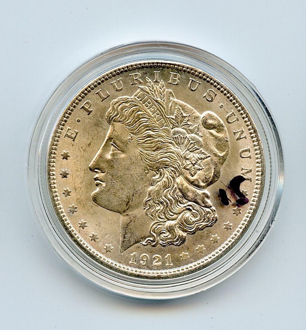 Collectors Morgan Silver Dollar US$1 Coin, 1921 (1 of 2)