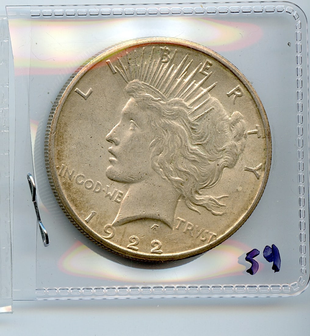 Collectors Peace Silver Dollar US$1 Coin, 1922 (1 of 2)