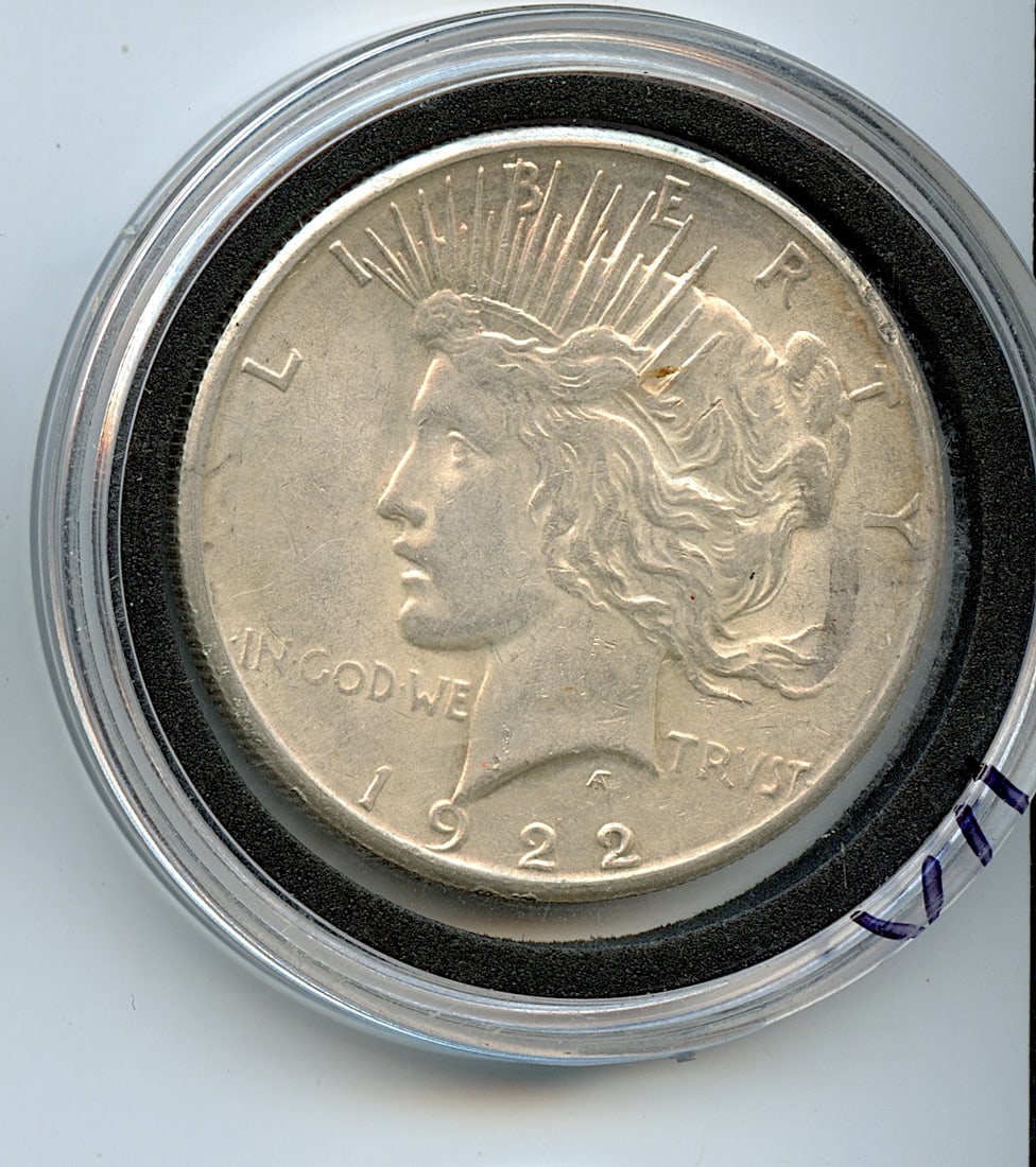 Collectors Peace Silver Dollar US$1 Coin, 1922 (1 of 2)