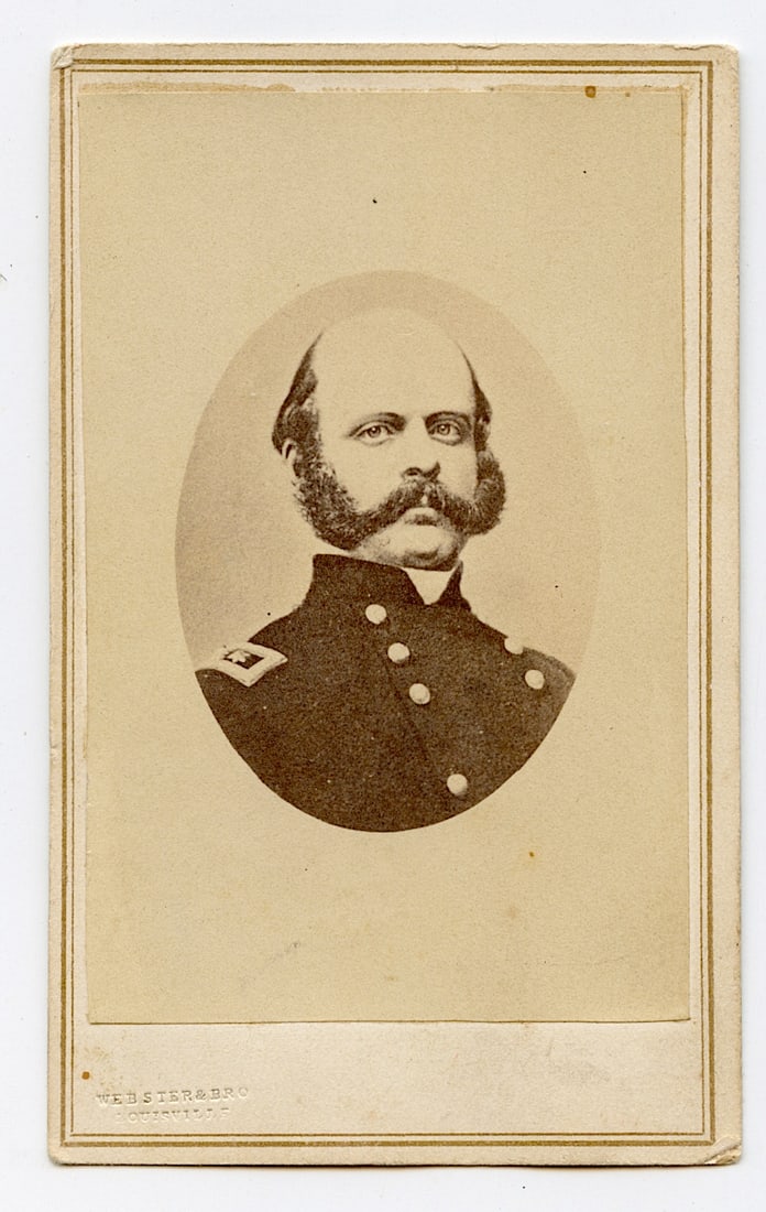 Civil War CDV Union Gen. Burnside Webster & Bro Louisville, Stamped: The provenance of this lot is from a quality collector in Longview, Texas. Please, watch all the included images to review it's condition and a complete description. We have included quality scans to 