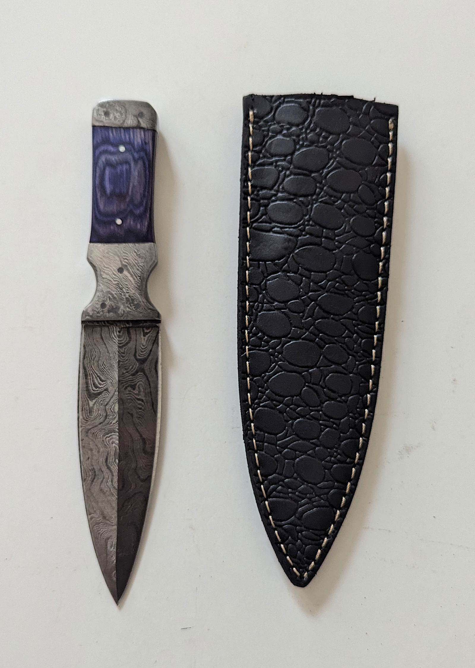 Handcrafted Heirloom  Damaskus Steel Knife   9" Long (1 of 2)