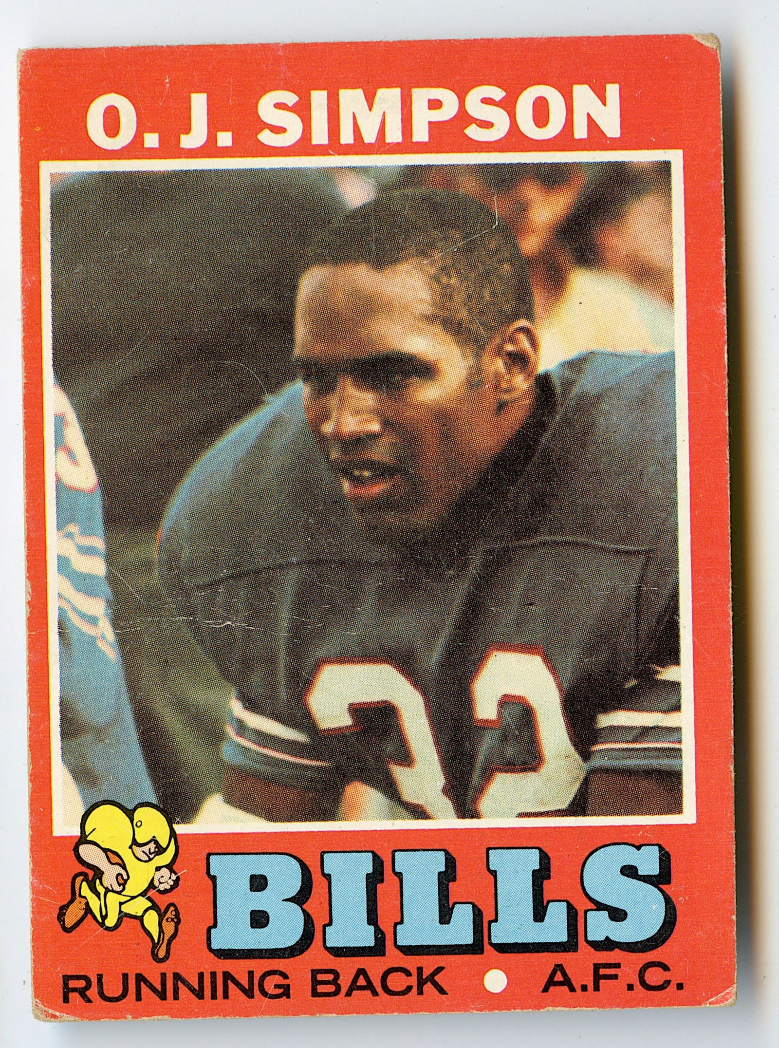 1971 Topps #260 O.J. Simpson Buffalo Bills HOF EX Football Card (1 of 2)