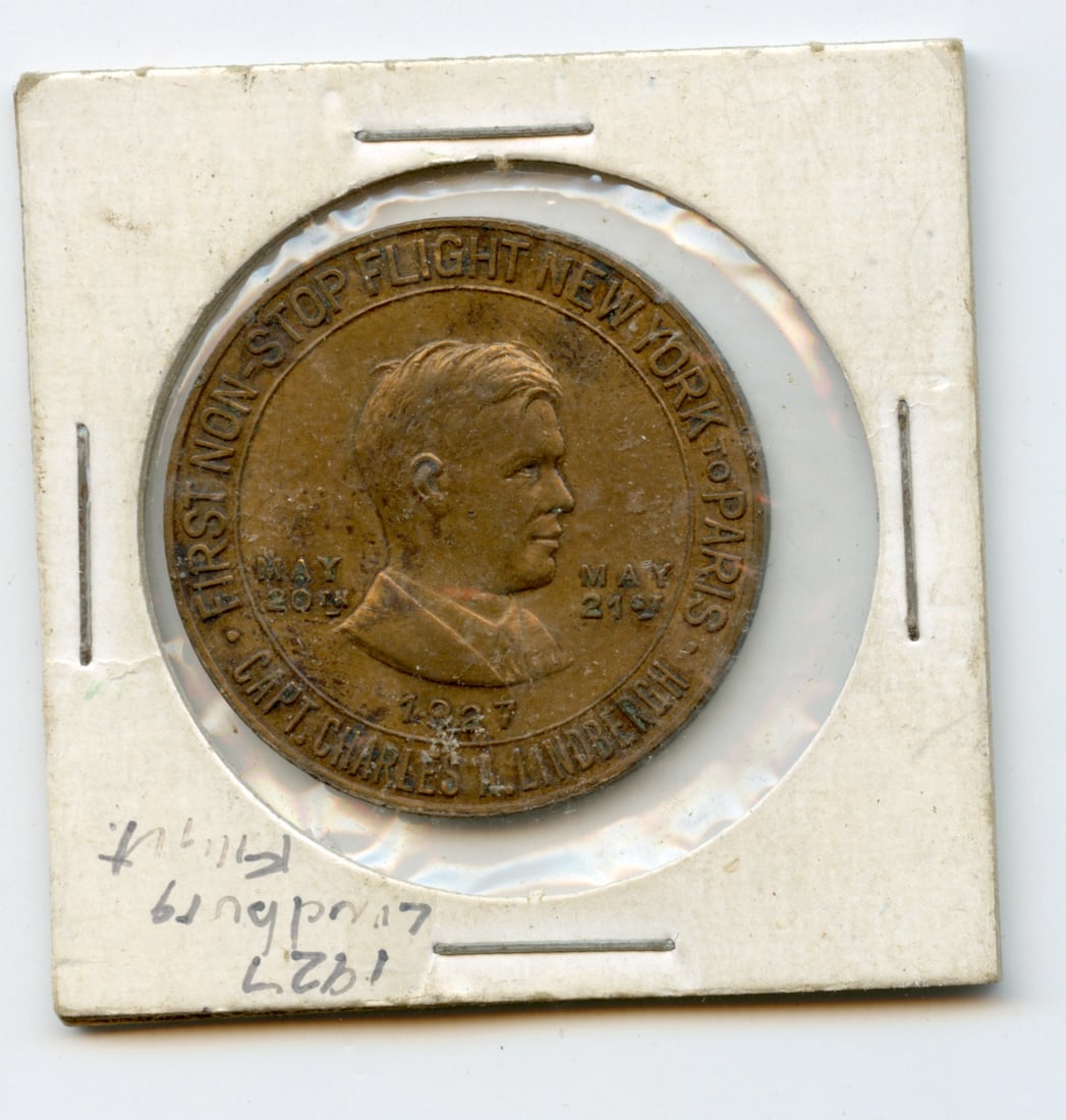 Coin Collectors 1927 Charles A. Lindbergh Lucky Coin (1 of 2)