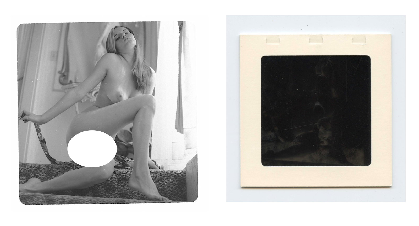 Vintage Pin Up Negative Artistic Female Nude: Provenance from a Professional American photographer and collector during the last 30 years in Los Angeles, CA. The dimensions are Approx. 2.75" x 2.75". This lot is located in Boca Raton, Fl and its 