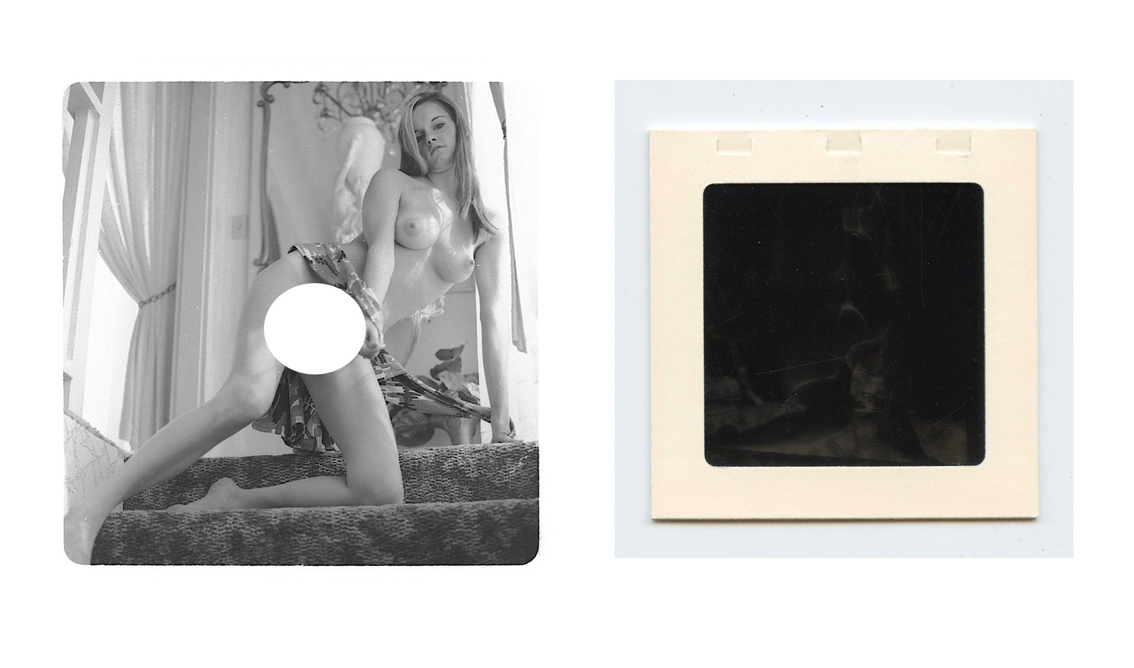 Vintage Pin Up Negative Artistic Female Nude: Provenance from a Professional American photographer and collector during the last 30 years in Los Angeles, CA. The dimensions are Approx. 2.75" x 2.75". This lot is located in Boca Raton, Fl and its 