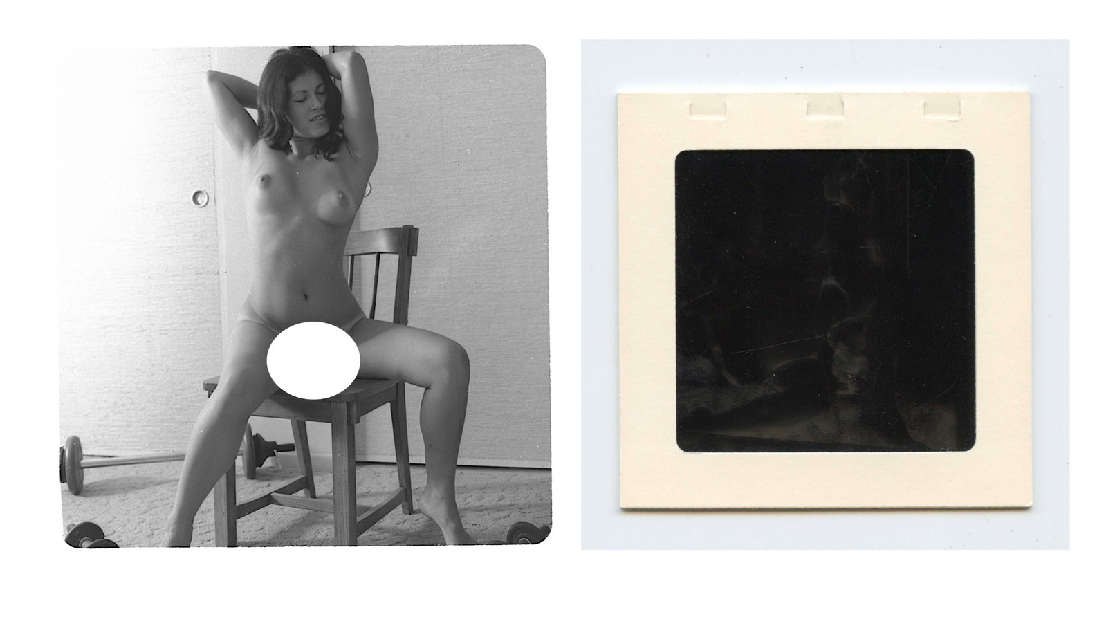 Vintage Pin Up Negative Artistic Female Nude: Provenance from a Professional American photographer and collector during the last 30 years in Los Angeles, CA. The dimensions are Approx. 2.75" x 2.75". This lot is located in Boca Raton, Fl and its 